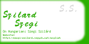szilard szegi business card