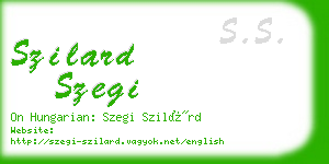 szilard szegi business card